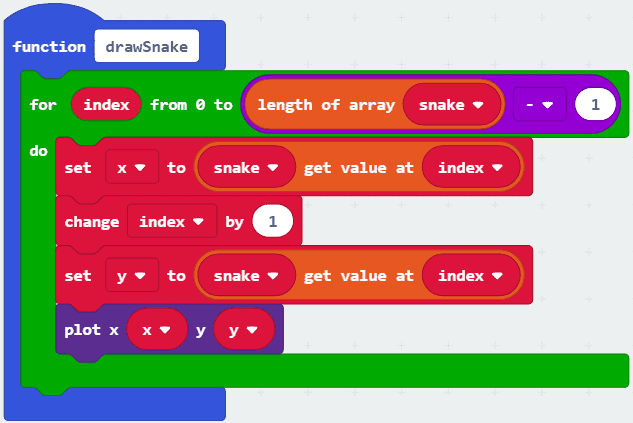 Bilde av kode for å tegne slangen